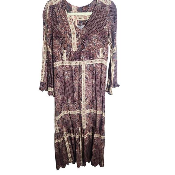 Altar'd State Dresses & Skirts - Altar'd State Midi dress sz S missing brand tag patchwork Paisley boho cottage
